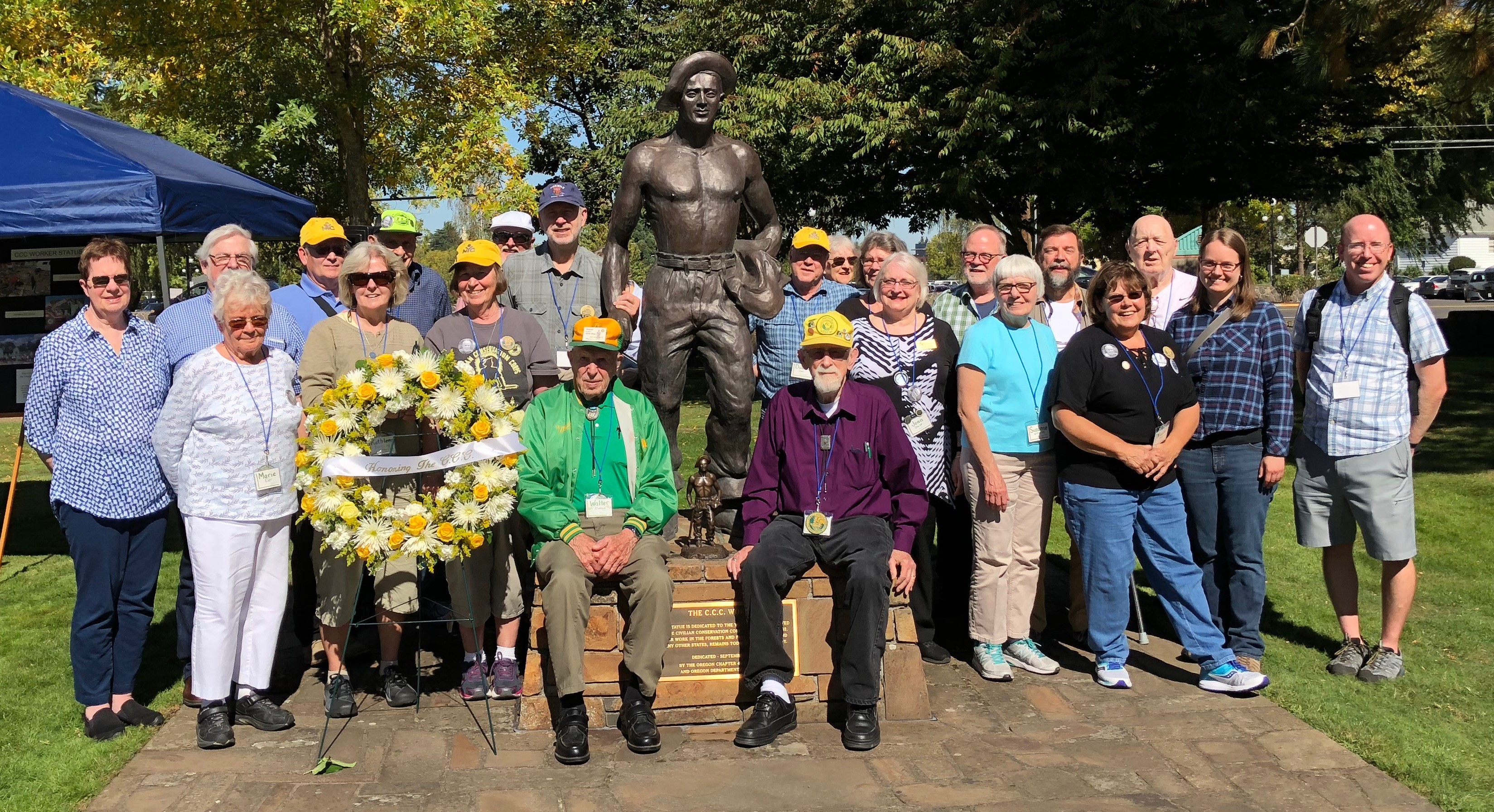 CCC Legacy members gathered at a historic CCC site during a past national gathering