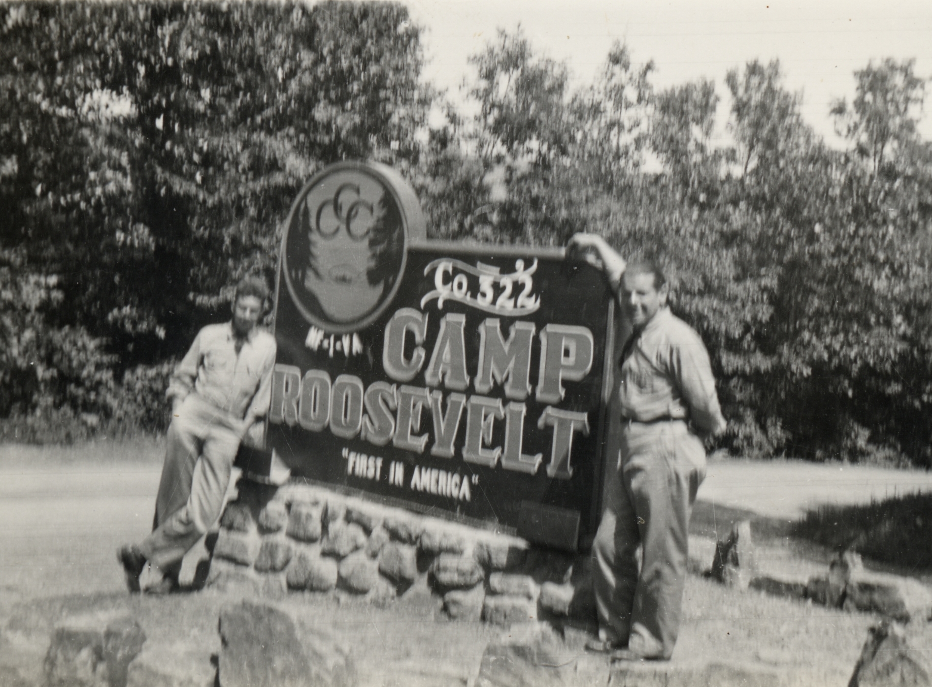 Camp Roosevelt Entrance Sign, 1937